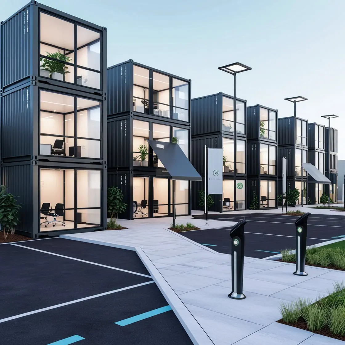 3D Container to Office Park, 3D Architeectural Design, 3D Office Park Design