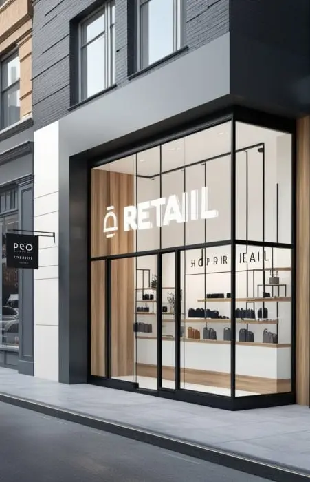 glass-shopfront-modern-brand-identity - Cosmic Arts 3D Design